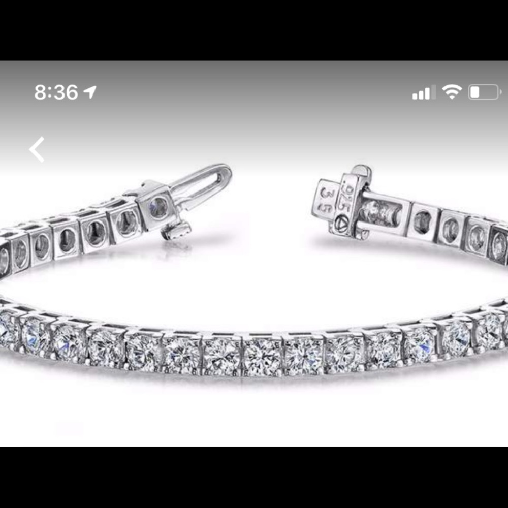 Sterling silver Swarovski crystal tennis bracelet